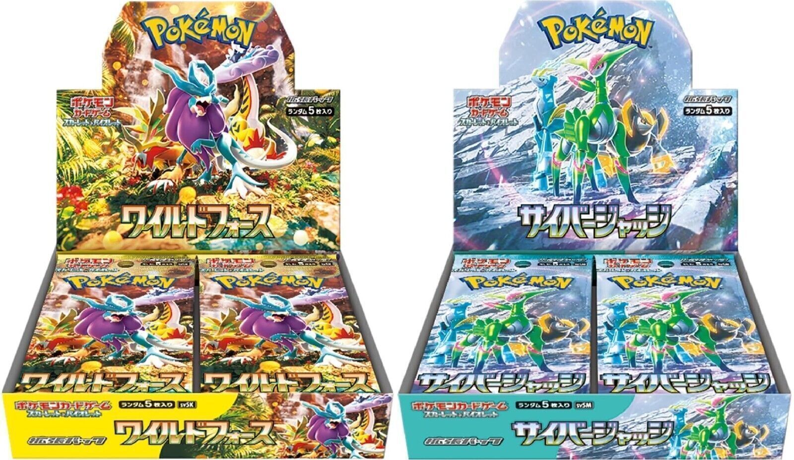 New Pokemon Card Booster Box Wild Force Cyber Judge sv5K sv5M Japanese w/shrink
